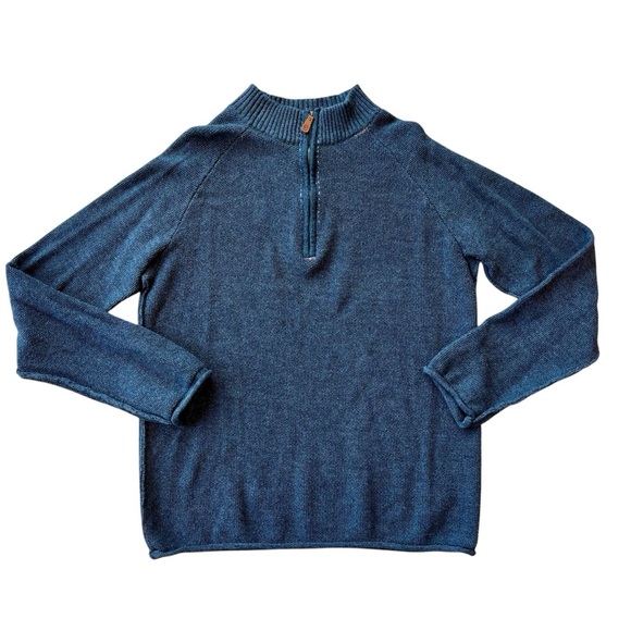 Carbon 2 Cobalt Men’s Sweater Quarter Zip Grey Size XL - Picture 1 of 5